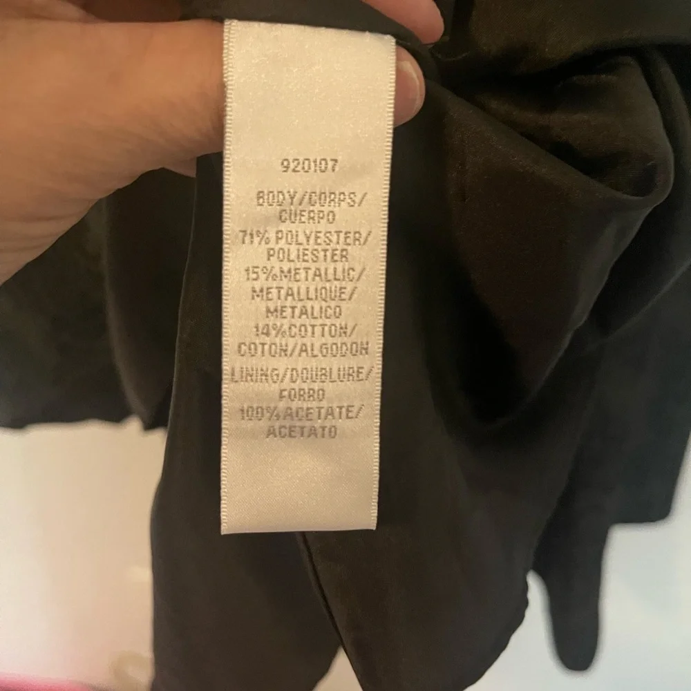 Love Theia Sleeveless Bow-Back Jacquard Mini Black Cocktail Dress Size 4 - Picture 14 of 16